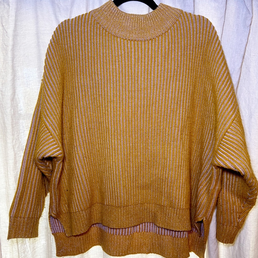 Topshop Yellow Cowl Neck Sweater